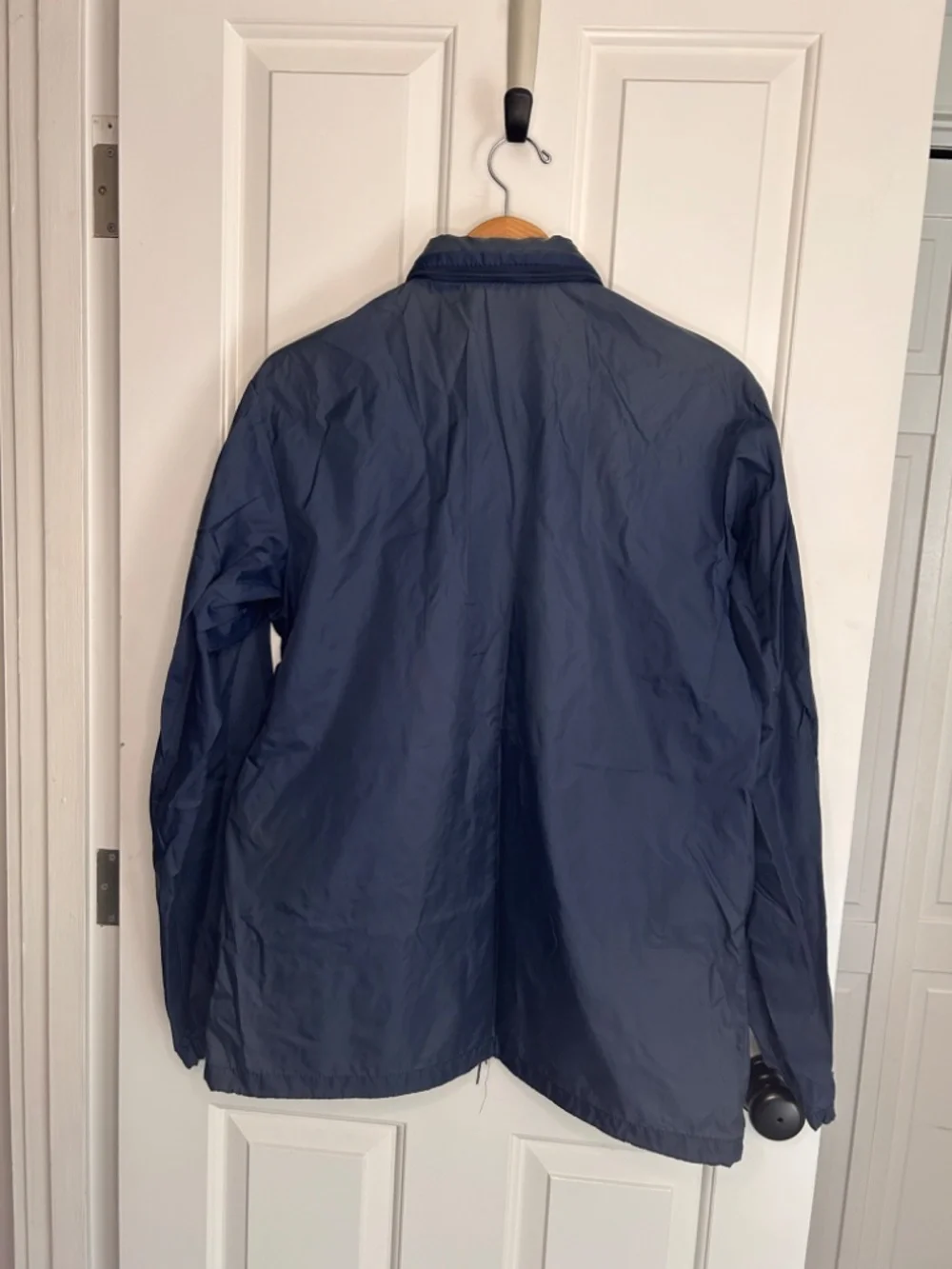Vintage L.L. Bean Aspen Anorak Jacket Mens Large Blue Nylon Packable Hooded 70s